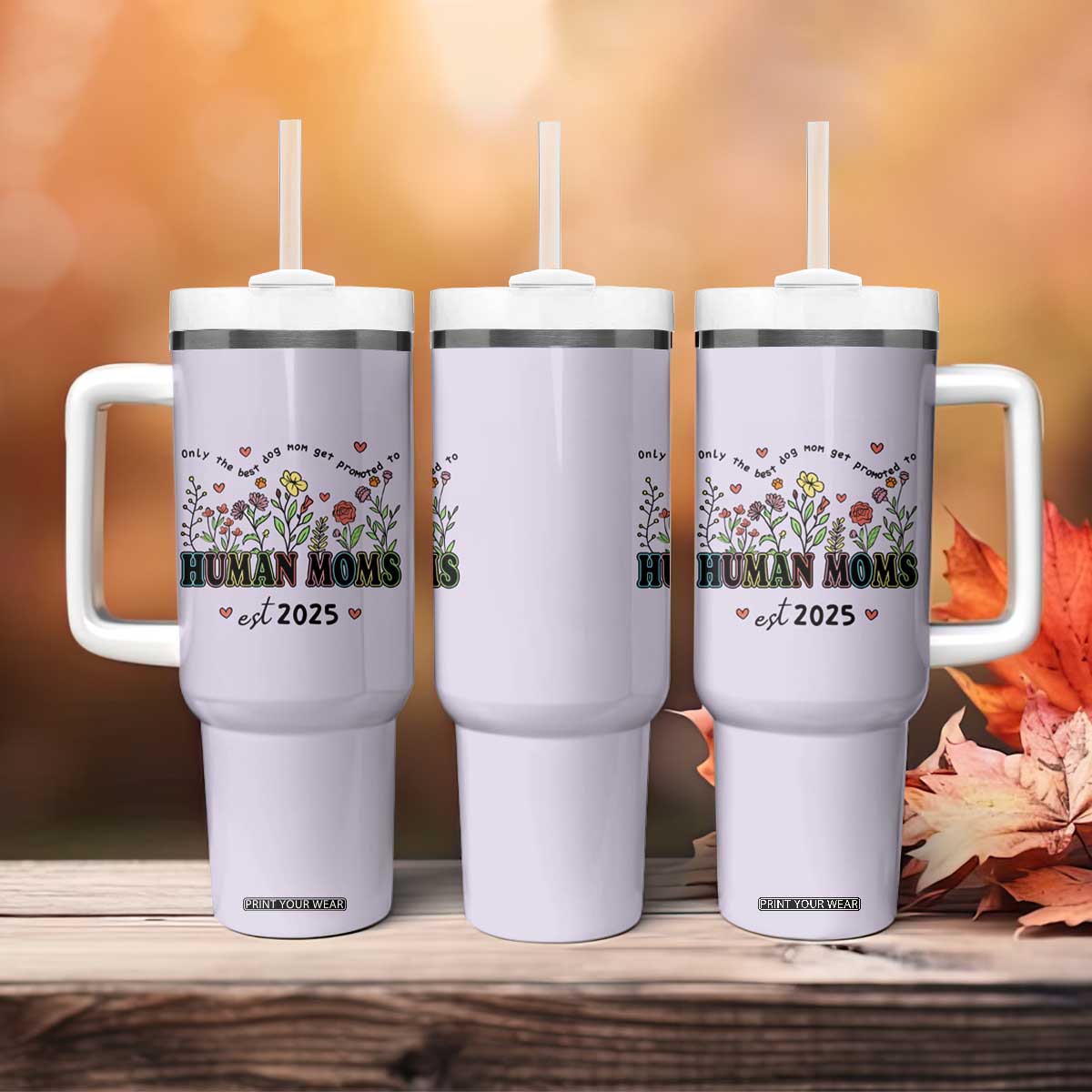 New Mom Gifts Tumbler With Handle Funny Dog Moms Pregnancy Must Haves TB10 Print Your Wear