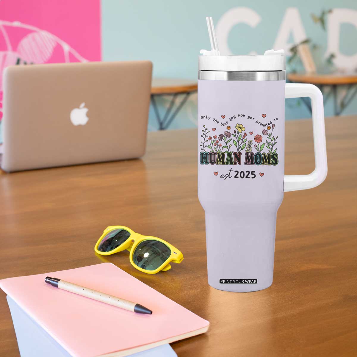 New Mom Gifts Tumbler With Handle Funny Dog Moms Pregnancy Must Haves TB10 Print Your Wear