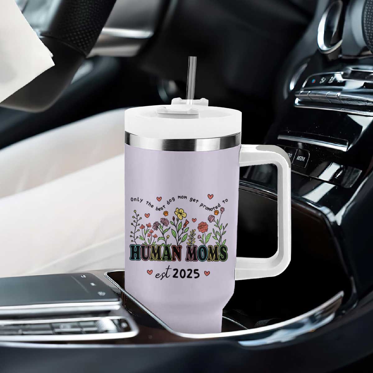 New Mom Gifts Tumbler With Handle Funny Dog Moms Pregnancy Must Haves TB10 Print Your Wear