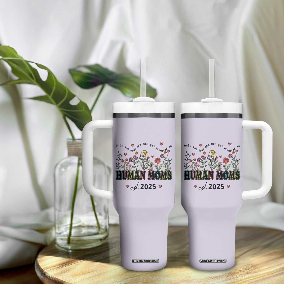 New Mom Gifts Tumbler With Handle Funny Dog Moms Pregnancy Must Haves TB10 Print Your Wear