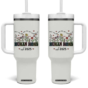 New Mom Gifts Tumbler With Handle Funny Mothers Day Gift Dog Moms Pregnancy Must Haves TB10 One Size: 40 oz Cream Print Your Wear