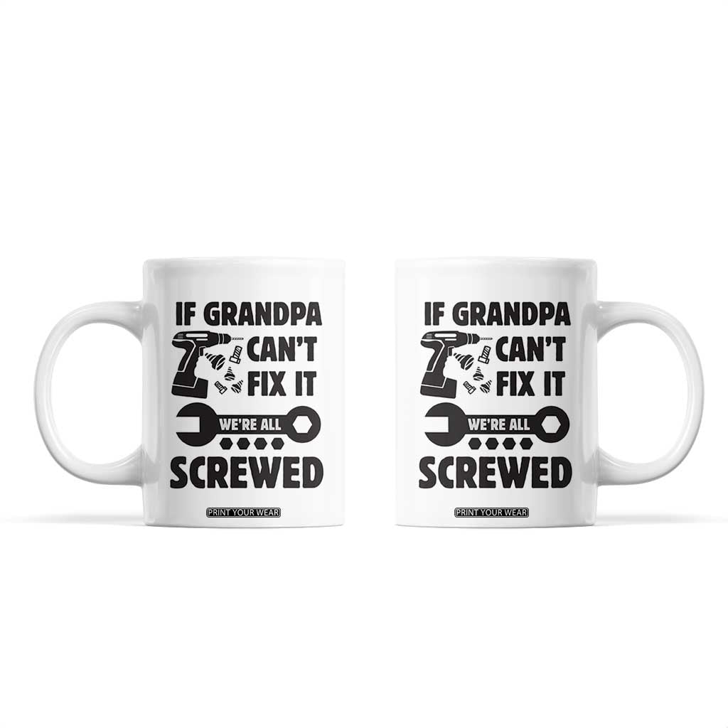 Grandpa Gifts Coffee Mug Fathers Day Grandfather Gift from Granddaughter Grandson TB10 White Print Your Wear