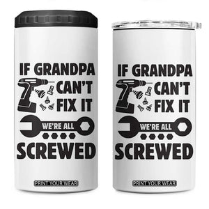 Grandpa Gifts 4 in 1 Can Cooler Tumbler Fathers Day Grandfather Gift from Granddaughter Grandson TB10 One Size: 16 oz White Print Your Wear