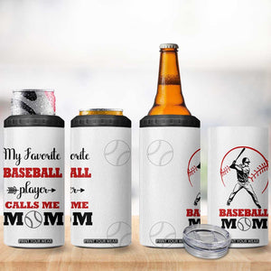 Baseball Mom 4 in 1 Can Cooler Tumbler My Favorite Player Calls Me Mom Mothers Day TB10 Print Your Wear