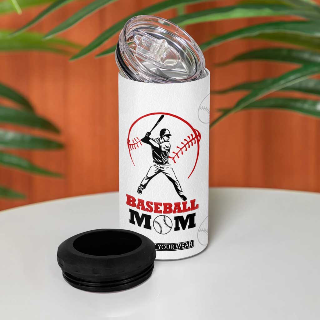 Baseball Mom 4 in 1 Can Cooler Tumbler My Favorite Player Calls Me Mom Mothers Day TB10 Print Your Wear