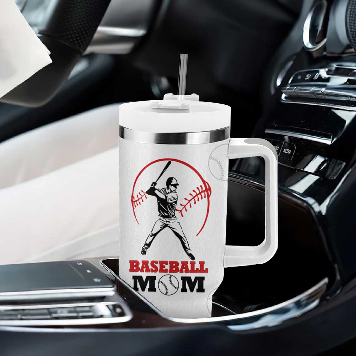 Baseball Mom Tumbler With Handle My Favorite Player Calls Me Mom Mothers Day TB10 Print Your Wear