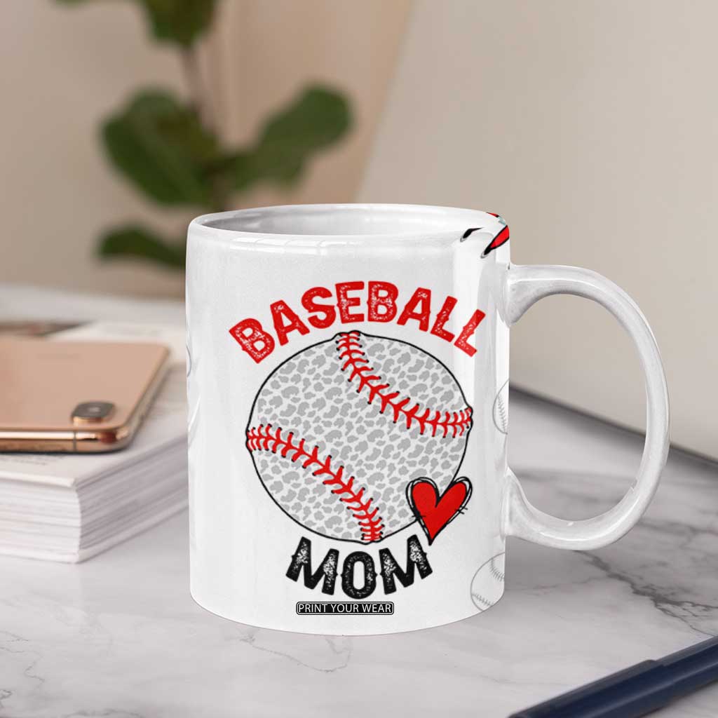 Baseball Mom Coffee Mug Leopard Print Mothers Day Birthday Gifts From Daughter Son TB10 Print Your Wear