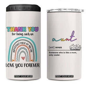 Aunt Gifts 4 in 1 Can Cooler Tumbler Christmas Birthday Thank You Gift From Niece Nephew TB10 One Size: 16 oz Beige Print Your Wear