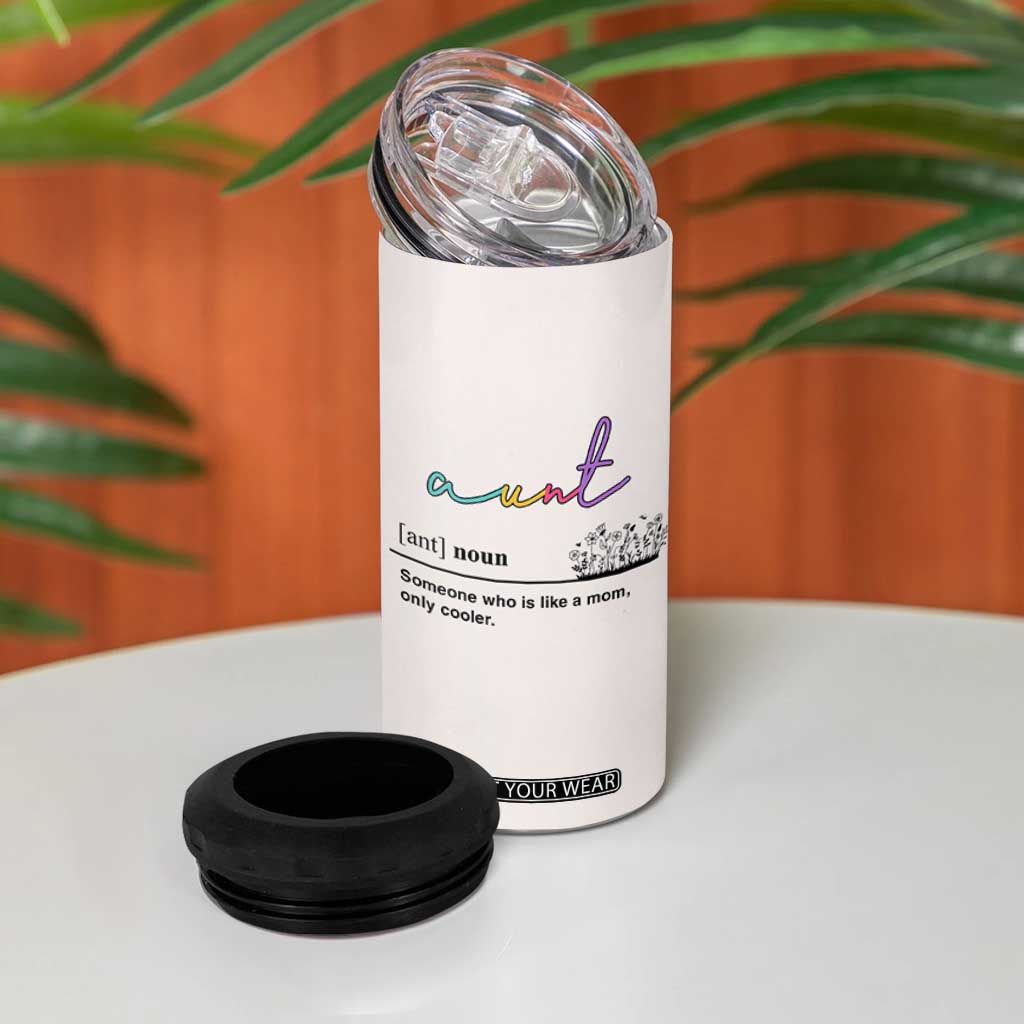 Aunt Gifts 4 in 1 Can Cooler Tumbler Christmas Birthday Thank You Gift From Niece Nephew TB10 Print Your Wear