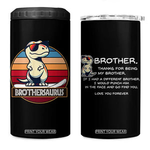 Funny Brother Gifts 4 in 1 Can Cooler Tumbler I Smile Because You Are My Brother TB10 One Size: 16 oz Black Print Your Wear