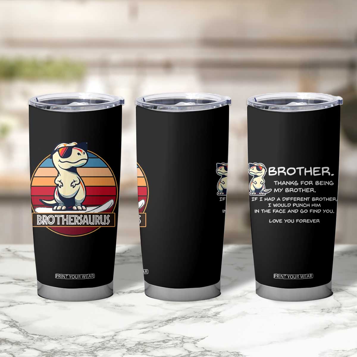 Funny Brother Gifts Tumbler Cup I Smile Because You Are My Brother TB10 Print Your Wear