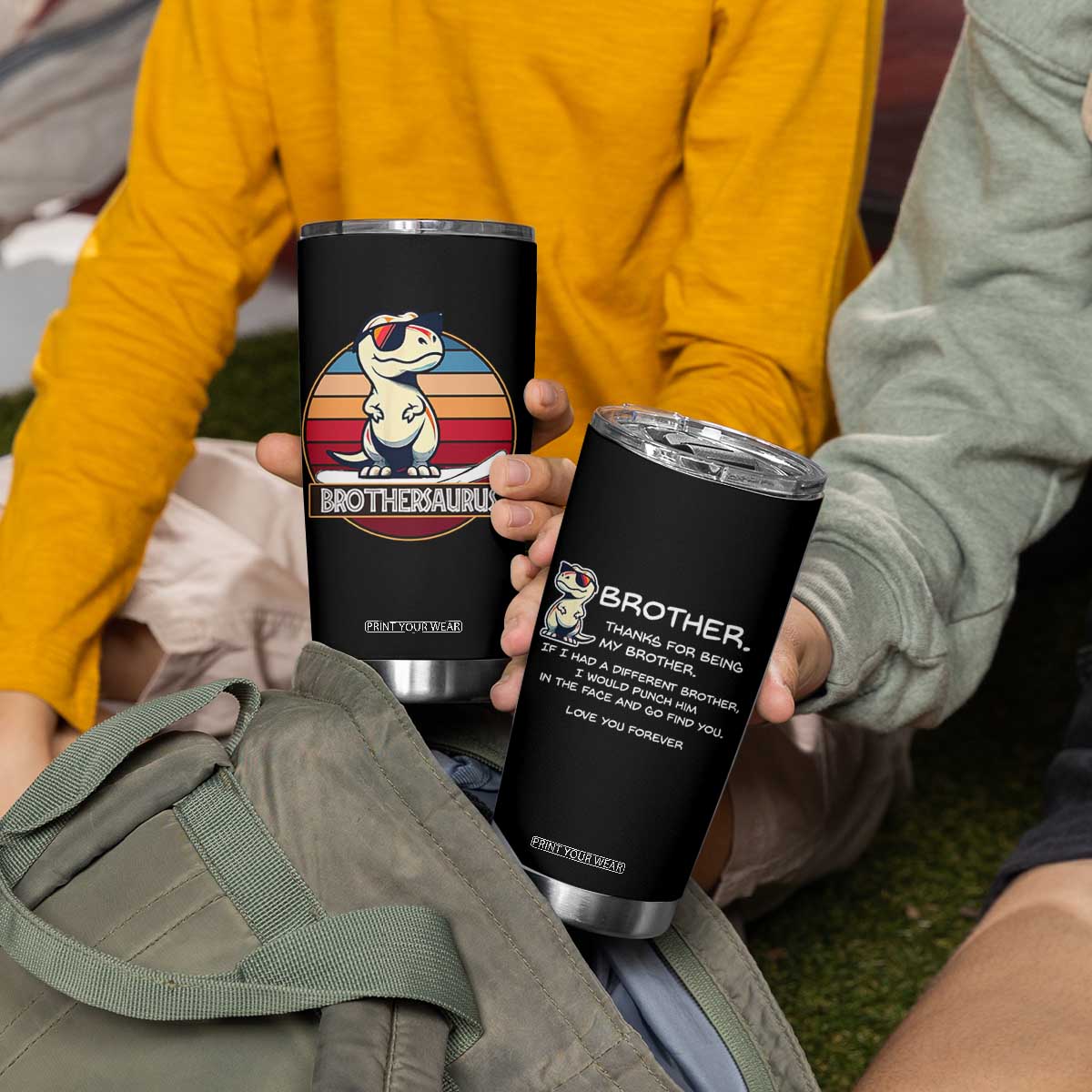 Funny Brother Gifts Tumbler Cup I Smile Because You Are My Brother TB10 Print Your Wear