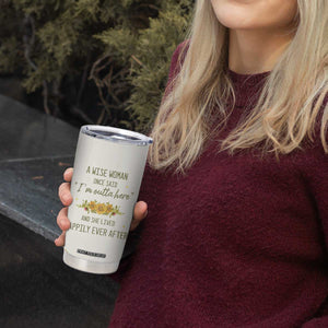 Retirement Gifts For Woman Tumbler Cup - Coworker Leaving A Wise Woman Once Said Im Outta Here Sunflower TB10 Print Your Wear