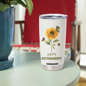 Retirement Gifts For Woman Tumbler Cup - Coworker Leaving A Wise Woman Once Said Im Outta Here Sunflower TB10 Print Your Wear