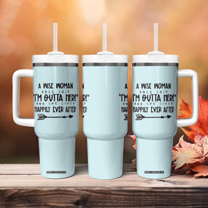 Retirement Gift For Women 2026 Tumbler With Handle A Wise Woman Once Said Im Outta Here TB10 Print Your Wear