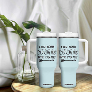 Retirement Gift For Women 2026 Tumbler With Handle A Wise Woman Once Said Im Outta Here TB10 Print Your Wear