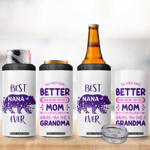 Cute grandma 4 in 1 Can Cooler Tumbler Best Nana Ever TB10 Print Your Wear