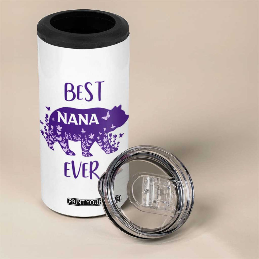 Cute grandma 4 in 1 Can Cooler Tumbler Best Nana Ever TB10 Print Your Wear