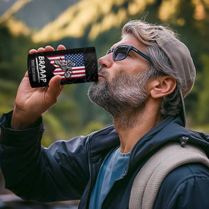 Braap Motocross Dirt Bike 4 in 1 Can Cooler Tumbler Braaap Vintage USA American Flag Vintage Bikers Club TB10 Print Your Wear