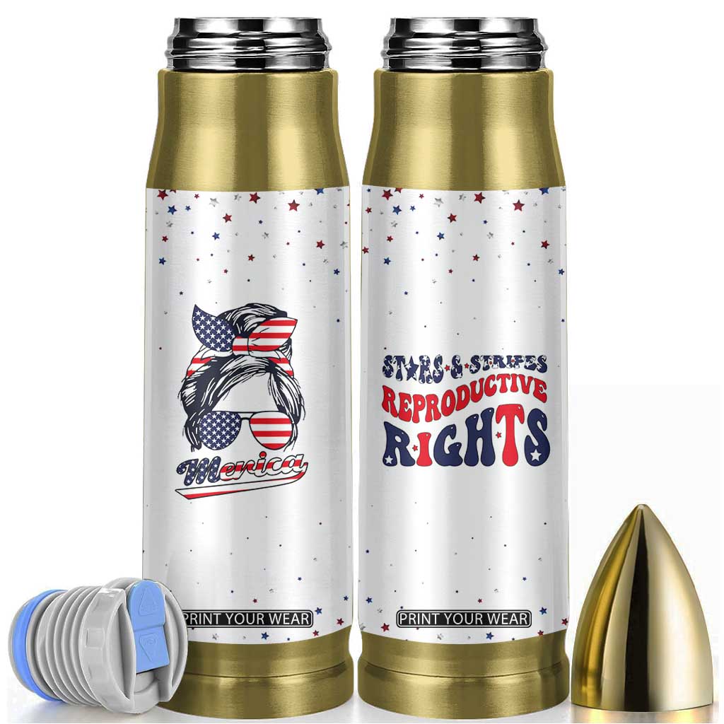Retro Reproductive Rights Bullet Tumbler Merica Stars Stripes Feminist 4th Of July TB10 White Print Your Wear