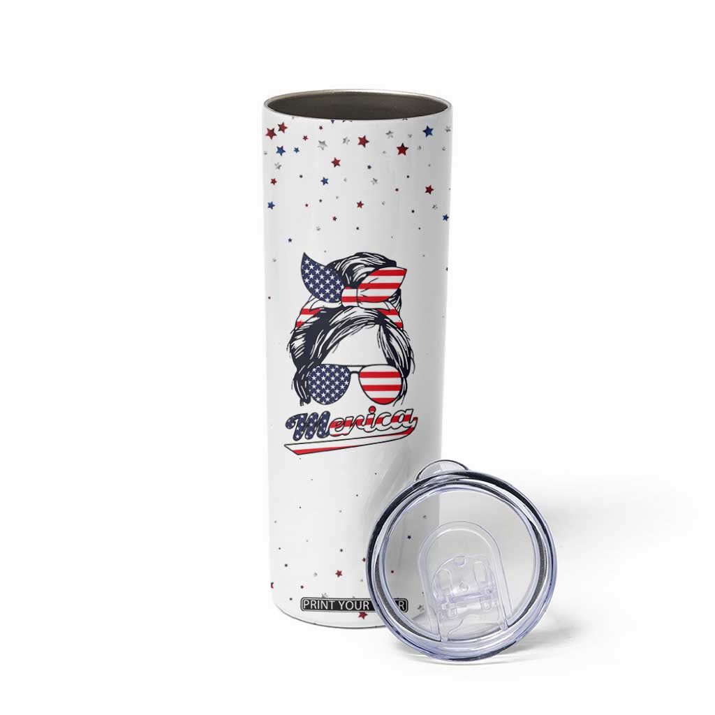 Retro Reproductive Rights Skinny Tumbler Merica Stars Stripes Feminist 4th Of July TB10 Print Your Wear