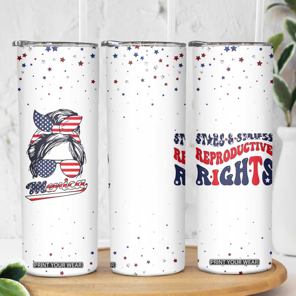 Retro Reproductive Rights Skinny Tumbler Merica Stars Stripes Feminist 4th Of July TB10 Print Your Wear