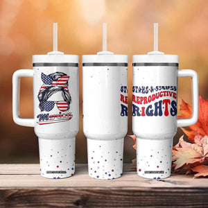 Retro Reproductive Rights Tumbler With Handle Merica Stars Stripes Feminist 4th Of July TB10 Print Your Wear
