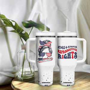Retro Reproductive Rights Tumbler With Handle Merica Stars Stripes Feminist 4th Of July TB10 Print Your Wear