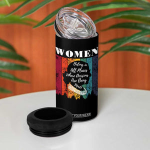Ruth Bader Ginsburg RBG Quote 4 in 1 Can Cooler Tumbler Women Belong In All Places Where Decisions Are Being Made Feminist Gifts Women TB10 Print Your Wear