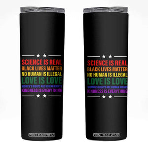 Equality Skinny Tumbler LGBTQ BLM Black Pride Gift TB10 Black Print Your Wear