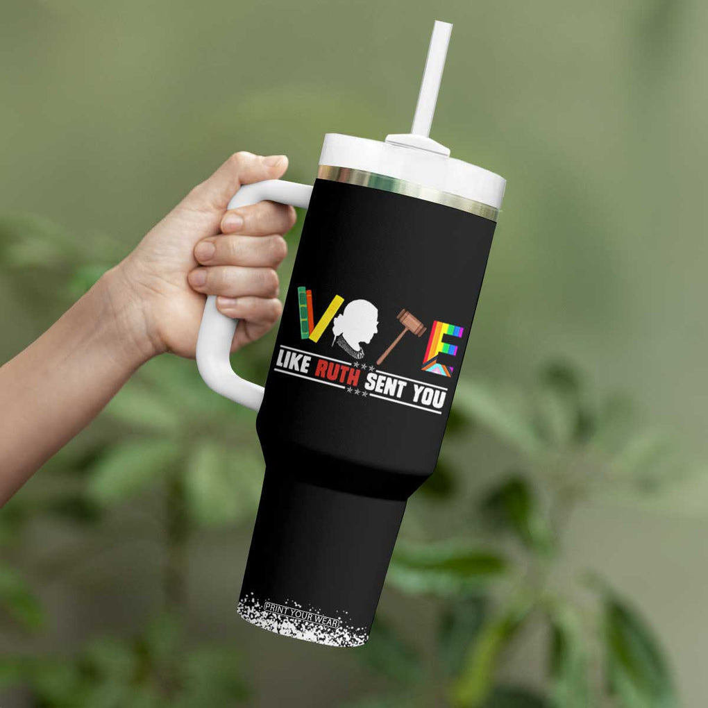 RBG Quote Tumbler With Handle Vote Like Ruth Send You TB10 Print Your Wear