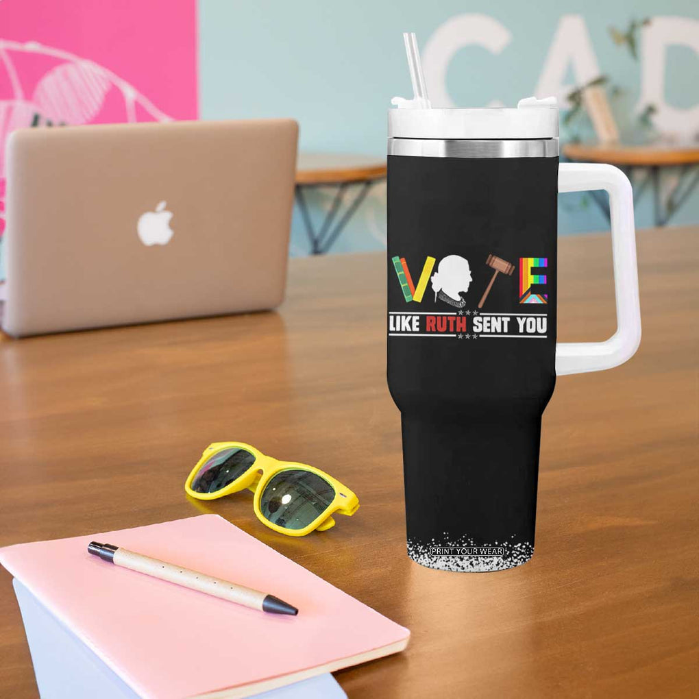 RBG Quote Tumbler With Handle Vote Like Ruth Send You TB10 Print Your Wear