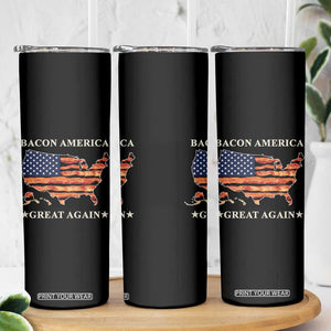 Funny Bacon American Great Again US Flag Skinny Tumbler TB10 Print Your Wear