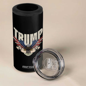 Trump 2024 4 in 1 Can Cooler Tumbler 45 47 American Election Republican Conservative US Flag Eagle TB10 Print Your Wear