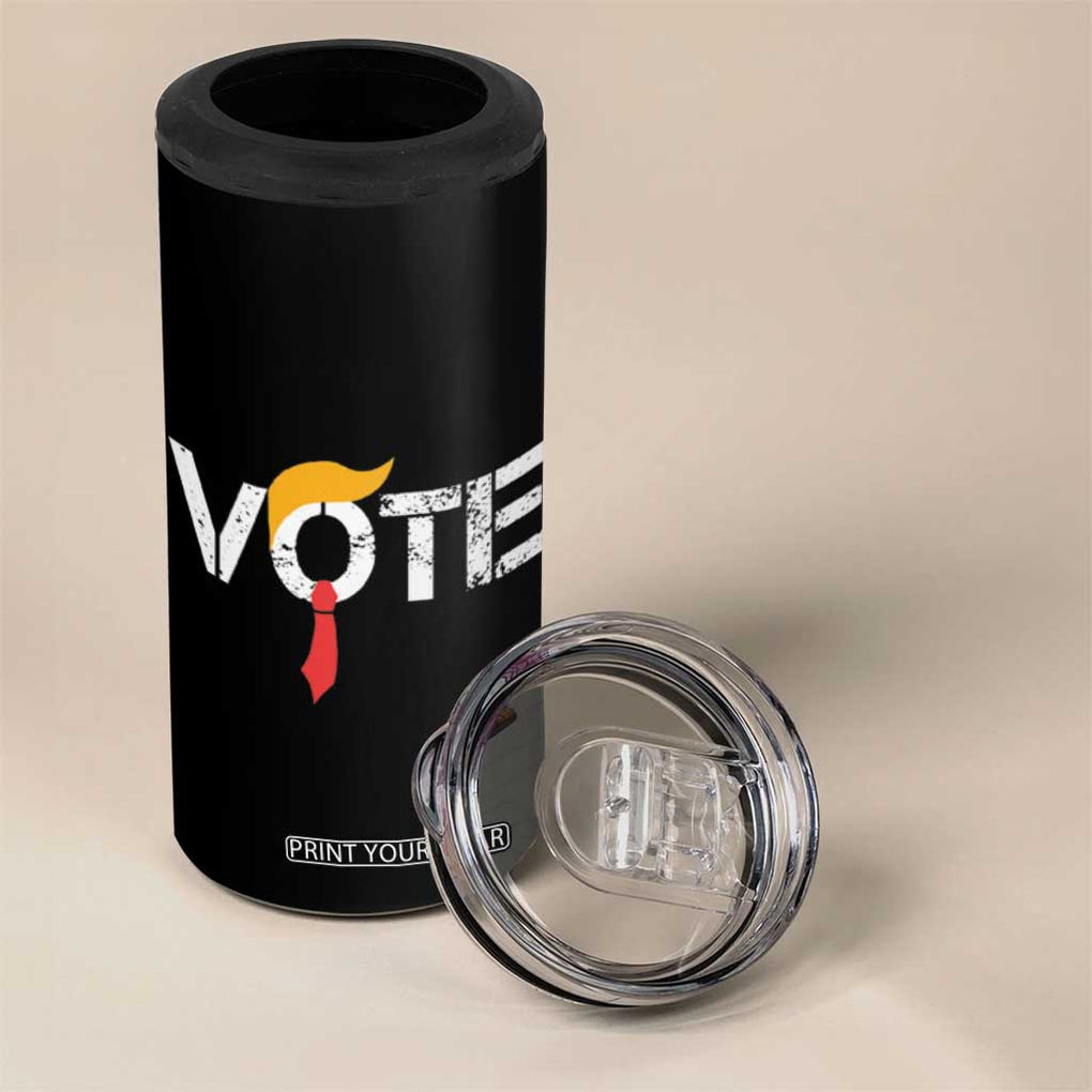 Trump Hair Tie 4 in 1 Can Cooler Tumbler Vote Funny President TB10 Print Your Wear