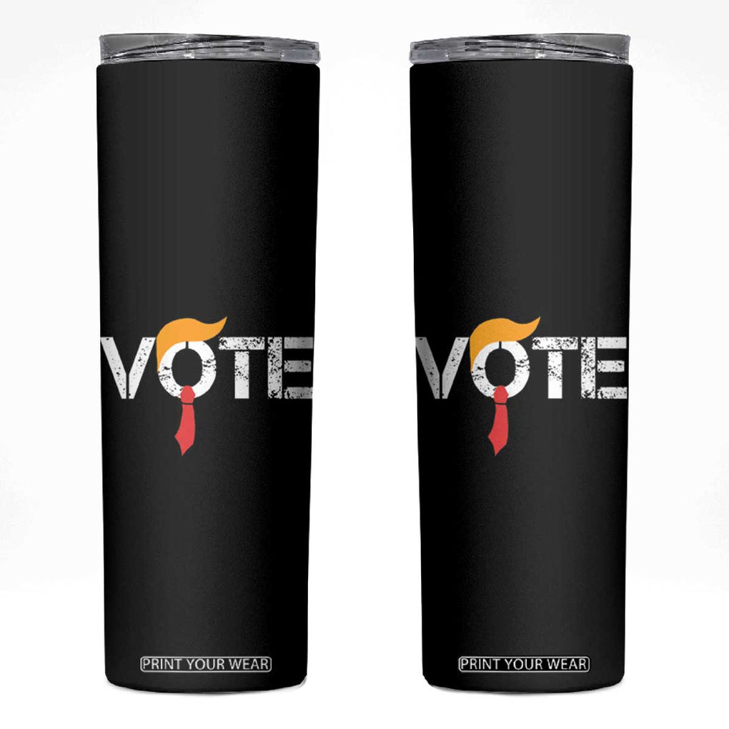 Trump Hair Tie Skinny Tumbler Vote Funny President TB10 Black Print Your Wear