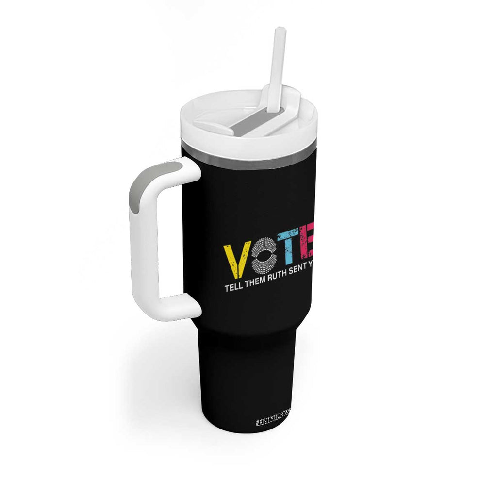 RBG Quote Tumbler With Handle Vote Tell Them Ruth Send You TB10 Print Your Wear