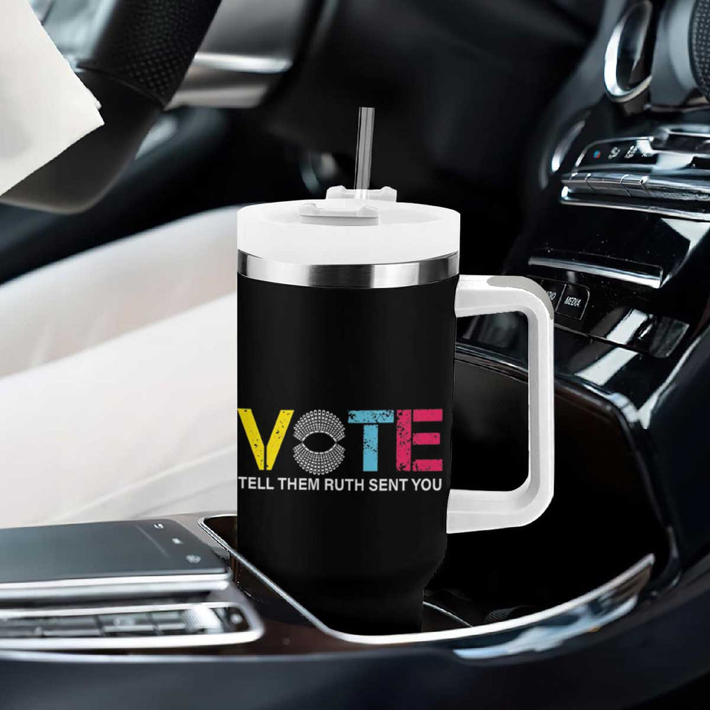 RBG Quote Tumbler With Handle Vote Tell Them Ruth Send You TB10 Print Your Wear