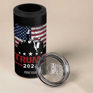 Trump 2024 4 in 1 Can Cooler Tumbler At Election Rally American Retro Flag TB10 Print Your Wear
