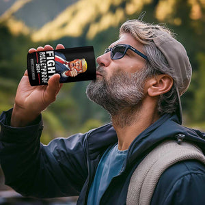 Trump 2024 4 in 1 Can Cooler Tumbler Fight BulletProof At Election Rally American TB10 Print Your Wear