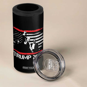 Trump 2024 4 in 1 Can Cooler Tumbler At Election Rally American Flag TB10 Print Your Wear