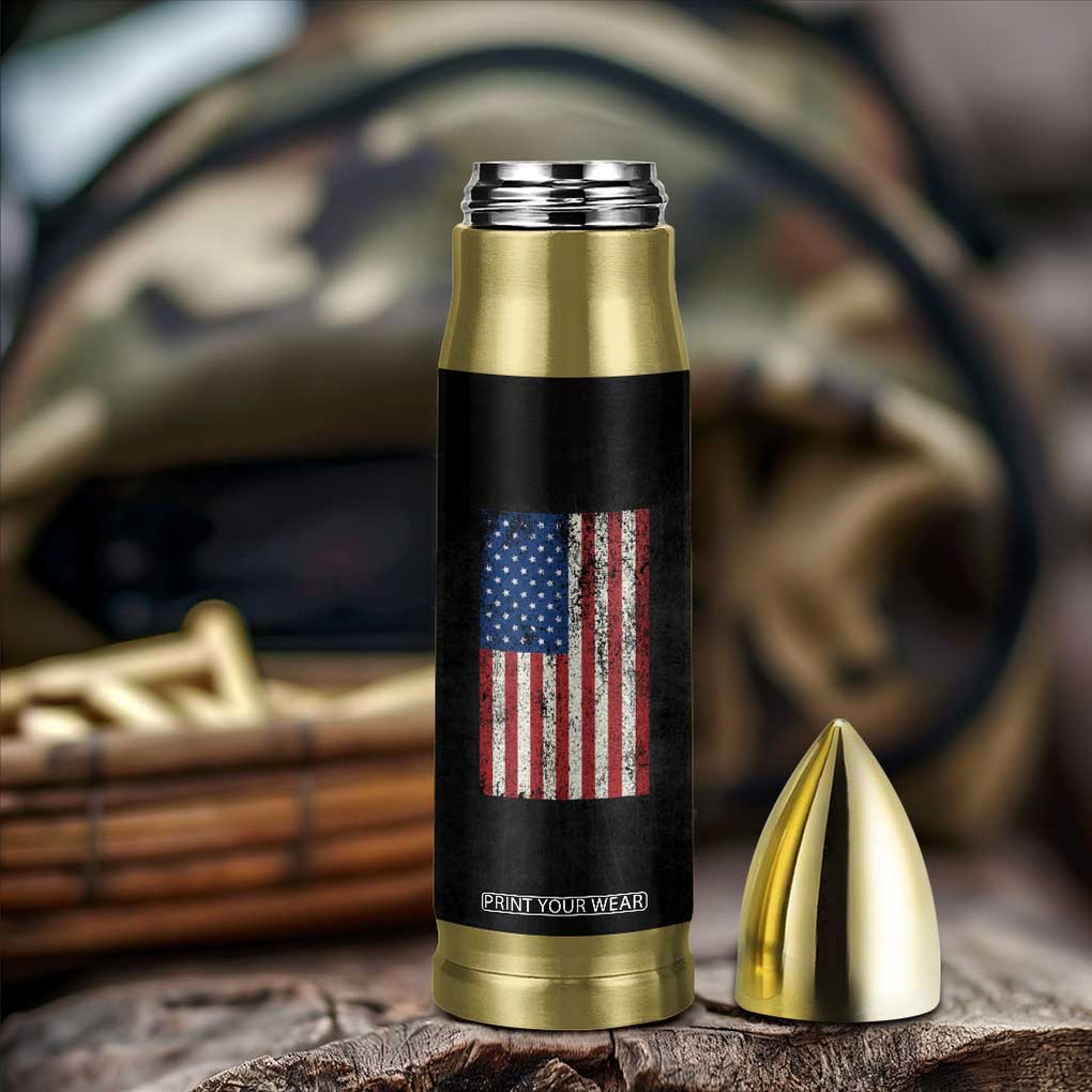 This Veteran Supports Harris 2024 Election Bullet Tumbler American Flag Eagle Grandpa Dad Gifts TB10 Print Your Wear