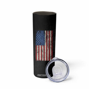 This Veteran Supports Harris 2024 Election Skinny Tumbler American Flag Eagle Grandpa Dad Gifts TB10 Print Your Wear