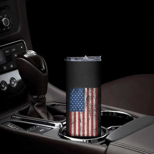 This Veteran Supports Harris 2024 Election Skinny Tumbler American Flag Eagle Grandpa Dad Gifts TB10 Print Your Wear