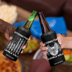 Veterans For Harris Walz 2024 Election 4 in 1 Can Cooler Tumbler American Flag Eagle Uncle Grandpa Dad Gifts TB10 Print Your Wear