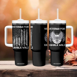 Veterans For Harris Walz 2024 Election Tumbler With Handle American Flag Eagle Uncle Grandpa Dad Gifts TB10 Print Your Wear