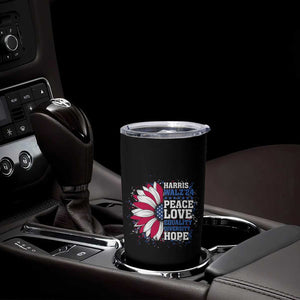 Kamala Harris Tim Walz 2024 Election Tumbler Cup Feminist LGBT Rights Sunflower Peace Love Equality Hope Diversity American Flag TB10 Print Your Wear