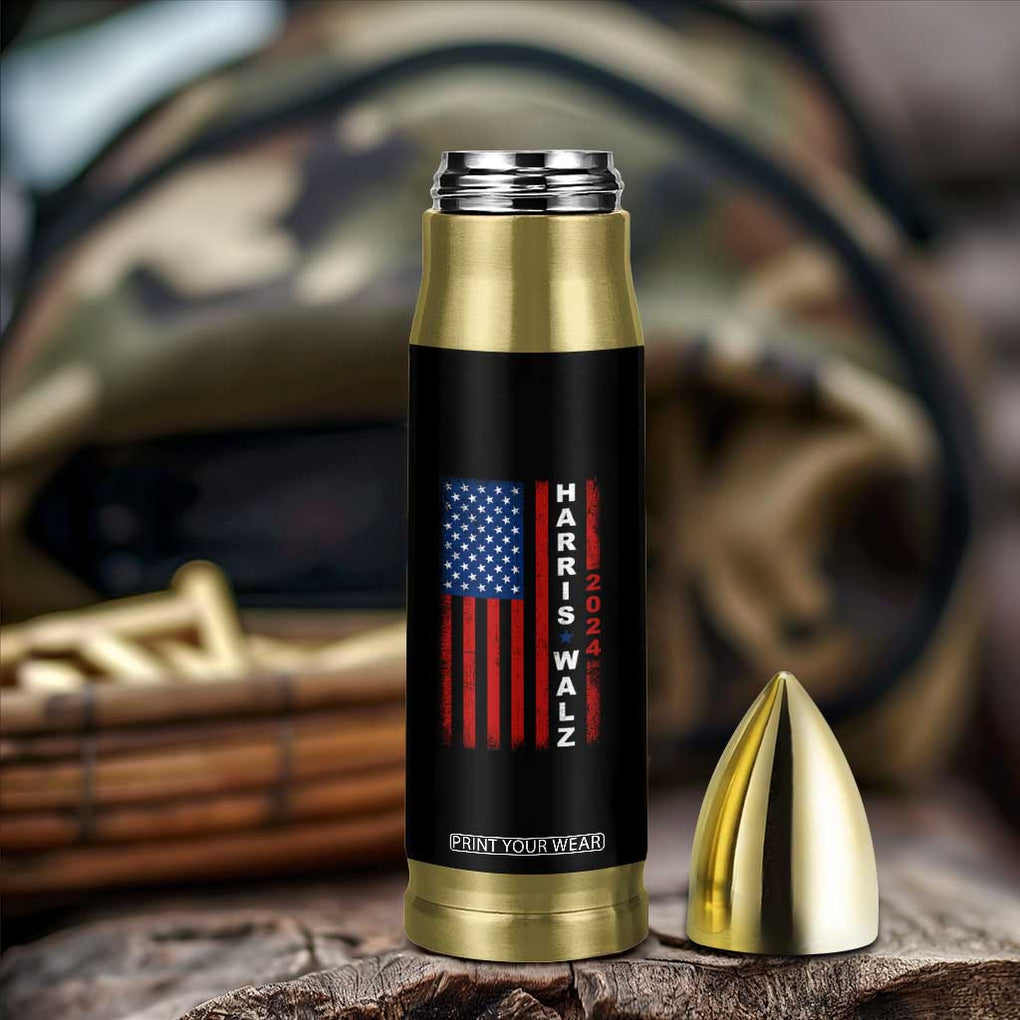 Harris Walz 2024 Election Bullet Tumbler Mind Your Own Damn Business American Flag TB10 Print Your Wear