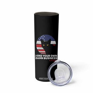 Harris Walz 2024 Election Skinny Tumbler Tim Walzt Mind Your Own Damn Business Cat Ladies Vote for Blue American Flag TB10 Print Your Wear