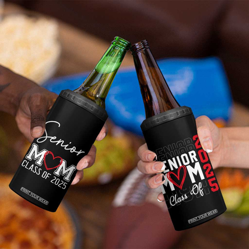 Senior Mom Class Of 2025 Back To School 4 in 1 Can Cooler Tumbler Proud Mom of Graduate Graduation TB10 Print Your Wear
